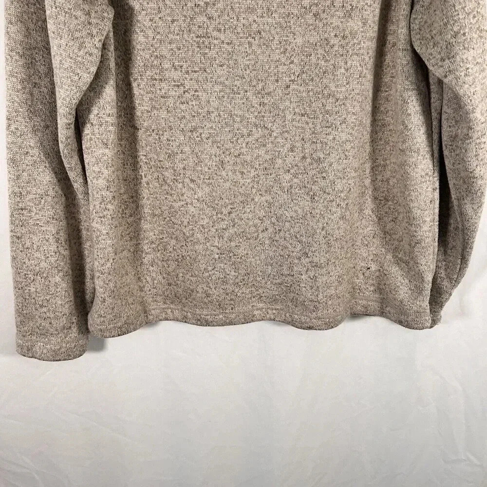 Realtree Sweater Men's Large Brown Grey 1/4 Zip Long Sleeve Polyester Pullover - Picture 10 of 11